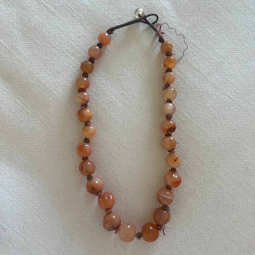 Vintage Antique Carnelian Agate Necklace